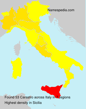 Surname Carastro in Italy