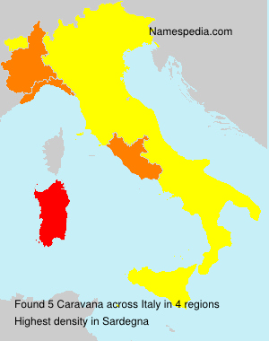 Surname Caravana in Italy