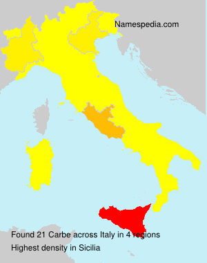 Surname Carbe in Italy Surname Carbe in Italy