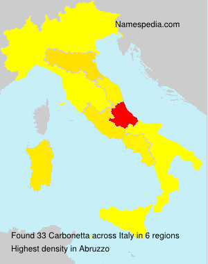 Surname Carbonetta in Italy