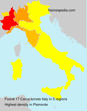 Surname Carca in Italy Surname Carca in Italy