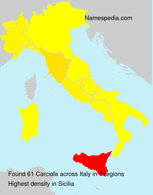 Surname Carciola in Italy Surname Carciola in Italy