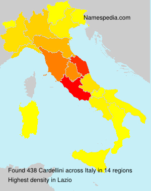 Surname Cardellini in Italy Surname Cardellini in Italy