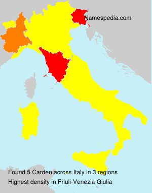 Surname Carden in Italy Surname Carden in Italy