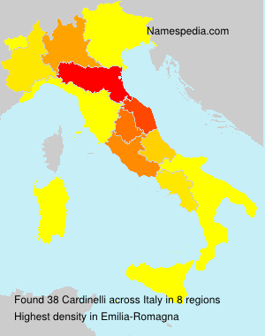 Surname Cardinelli in Italy Surname Cardinelli in Italy