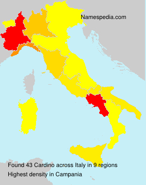 Surname Cardino in Italy Surname Cardino in Italy