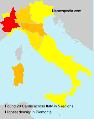Surname Cardis in Italy Surname Cardis in Italy