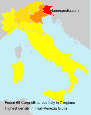 Surname Cargnelli in Italy Surname Cargnelli in Italy