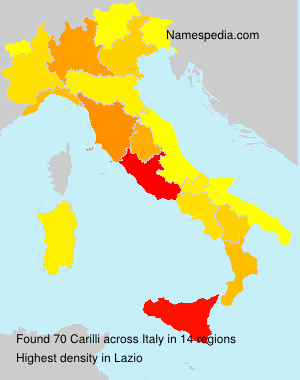 Surname Carilli in Italy Surname Carilli in Italy