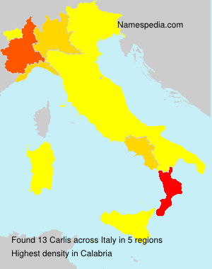 Surname Carlis in Italy Surname Carlis in Italy