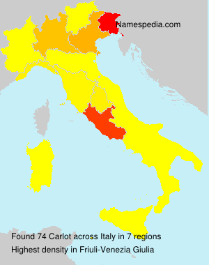 Surname Carlot in Italy Surname Carlot in Italy