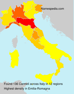 Surname Carmeli in Italy Surname Carmeli in Italy