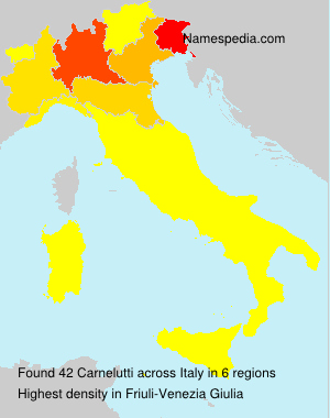 Surname Carnelutti in Italy Surname Carnelutti in Italy