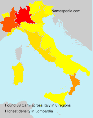 Surname Carni in Italy Surname Carni in Italy