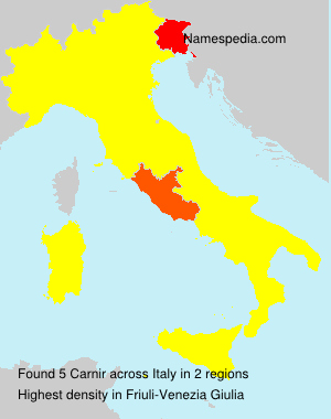 Surname Carnir in Italy Surname Carnir in Italy