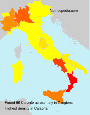 Surname Caronte in Italy Surname Caronte in Italy