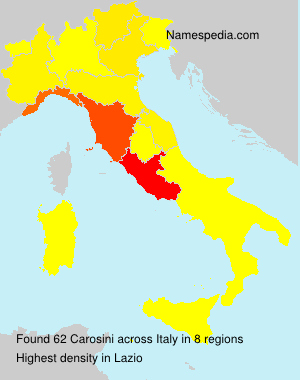 Surname Carosini in Italy Surname Carosini in Italy