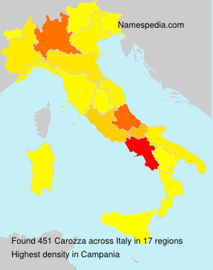 Surname Carozza in Italy Surname Carozza in Italy