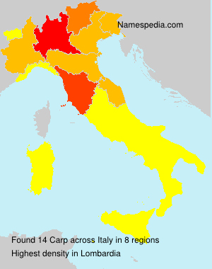Surname Carp in Italy Surname Carp in Italy