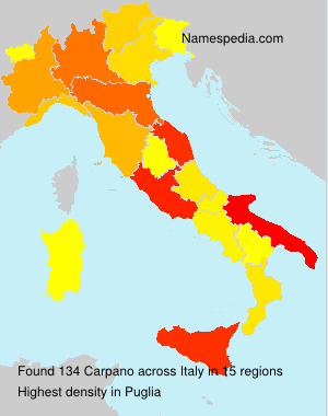 Surname Carpano in Italy Surname Carpano in Italy