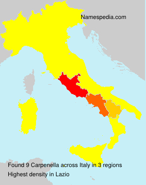 Surname Carpenella in Italy