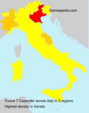 Surname Carpenter in Italy Surname Carpenter in Italy