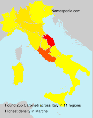 Surname Carpineti in Italy