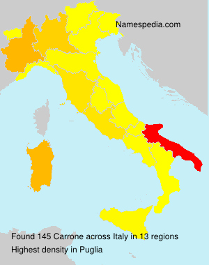 Surname Carrone in Italy Surname Carrone in Italy