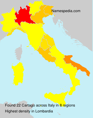 Surname Cartago in Italy Surname Cartago in Italy