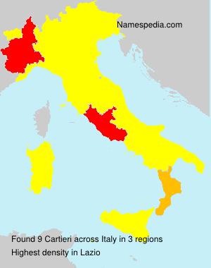 Surname Cartieri in Italy Surname Cartieri in Italy