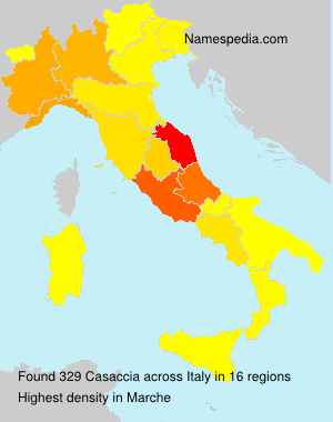 Surname Casaccia in Italy