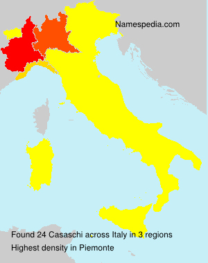 Surname Casaschi in Italy