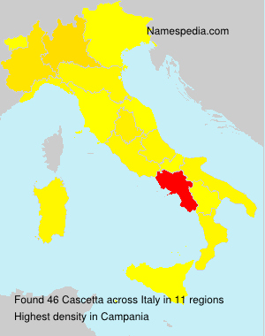 Surname Cascetta in Italy Surname Cascetta in Italy