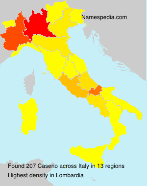Surname Caserio in Italy Surname Caserio in Italy