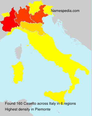 Surname Casetto in Italy Surname Casetto in Italy