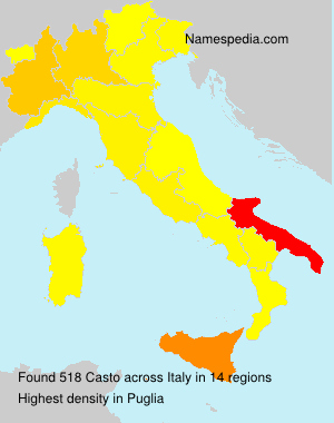 Surname Casto in Italy Surname Casto in Italy