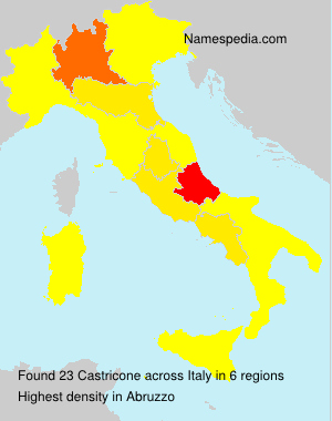 Surname Castricone in Italy Surname Castricone in Italy