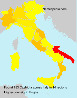 Surname Castriota in Italy Surname Castriota in Italy