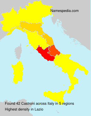 Surname Castroni in Italy Surname Castroni in Italy