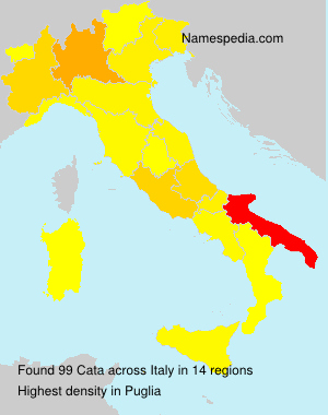 Surname Cata in Italy Surname Cata in Italy