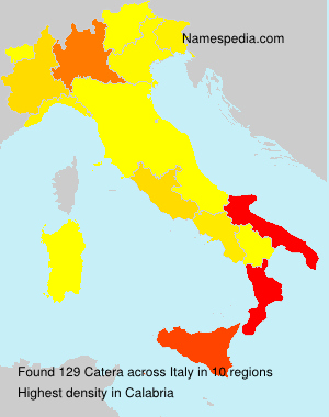 Surname Catera in Italy Surname Catera in Italy