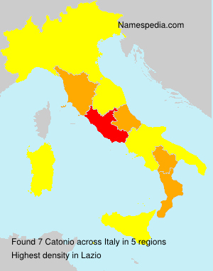 Surname Catonio in Italy Surname Catonio in Italy