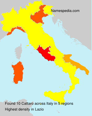 Surname Cattaro in Italy Surname Cattaro in Italy