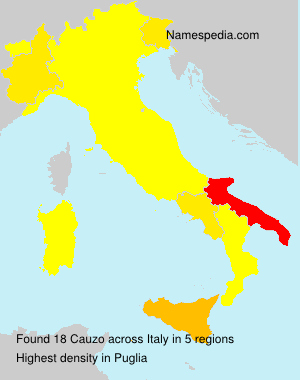 Surname Cauzo in Italy Surname Cauzo in Italy