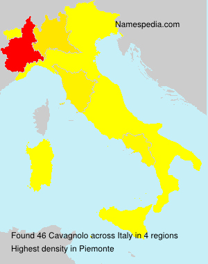 Surname Cavagnolo in Italy