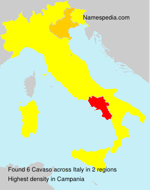 Surname Cavaso in Italy Surname Cavaso in Italy