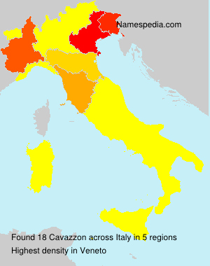 Surname Cavazzon in Italy Surname Cavazzon in Italy