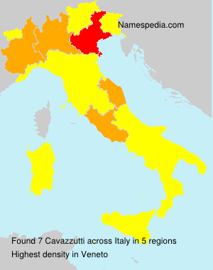 Surname Cavazzutti in Italy Surname Cavazzutti in Italy