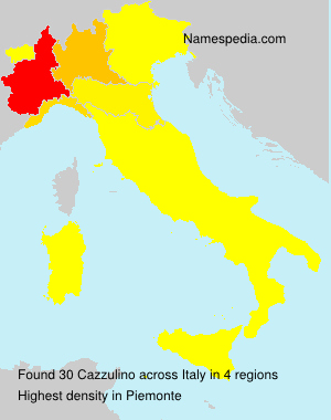 Surname Cazzulino in Italy Surname Cazzulino in Italy