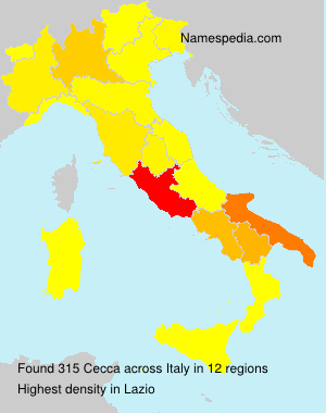 Surname Cecca in Italy Surname Cecca in Italy